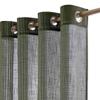 MYSKY HOME Olive Green Boho Linen-Blend Curtains with Eyelets, 240 cm, 2-Pack view 1
