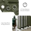 MYSKY HOME Olive Green Boho Linen-Blend Curtains with Eyelets, 240 cm, 2-Pack view 2