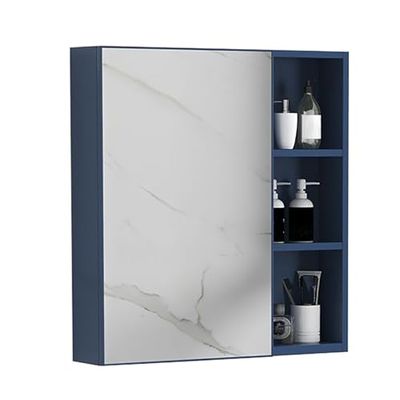 Slim Wall-Mounted Aluminum Bathroom Medicine Cabinet with Mirror