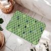 Non-Slip Loofah Shower Mat, Soft Quick-Dry Bath Mat with Drainage Holes, Green-Blue, 80 x 120 cm view 2