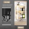 Metal Medicine Cabinet, Bathroom Wall Cabinet with Glass Doors, Black Wood Cabinet for Kitchen, Laundry Room, or Bedroom view 3