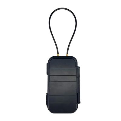 Portable Storage Safe with 4-Digit Combination Lock and Steel Cable, Black