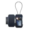 Portable Storage Safe with 4-Digit Combination Lock and Steel Cable, Black view 3