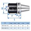 BT30 BT40 BT50 SLN Tool Holder, Side-Fixed Shanks SLN16/20/25/32 for CNC Machine Tools (BT50-SLN25-100L) view 3