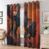 African Woman Blackout Curtains with Ethnic Tribal Symbol, 2-Piece Set, H260 x W140 cm view 2