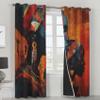 African Woman Blackout Curtains with Ethnic Tribal Symbol, 2-Piece Set, H260 x W140 cm view 3
