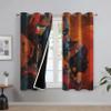 African Woman Blackout Curtains with Ethnic Tribal Symbol, 2-Piece Set, H260 x W140 cm view 4