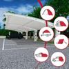 White PVC Tarpaulin 2.5 x 16 m, Waterproof Truck Cover with Grommets view 4
