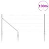 Galvanized Steel Fence Post, 100 x 0.8 m, Rectangular Design, Weather-Resistant view 3