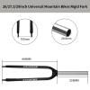 FKXSXAZ Mountain Bike Rigid Fork, 26"/27.5"/29", Aluminum Alloy, 1-1/8" Straight Steerer, Disc Brake, 9 x 100 mm Quick Release, Black, 27.5" view 2