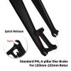 FKXSXAZ Mountain Bike Rigid Fork, 26"/27.5"/29", Aluminum Alloy, 1-1/8" Straight Steerer, Disc Brake, 9 x 100 mm Quick Release, Black, 27.5" view 3