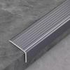 1-Pc. Aluminum L-Shaped Stair Edge Profile, Anti-Slip Protection for Wood/Concrete Steps (Gray, 7 cm x 50 cm) view 1