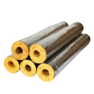 Self-Adhesive Pipe Insulation, High-Temperature-Resistant Fireproof Rock Wool/Glass Wool, 1 m × 5 (43 mm ID)