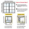 Generic Window Insulation Film, Thermal Window Film Against Cold, Winter Window Sealing Kit, Transparent, with Hook-and-Loop Tape, Black, W109 x H150 cm view 2