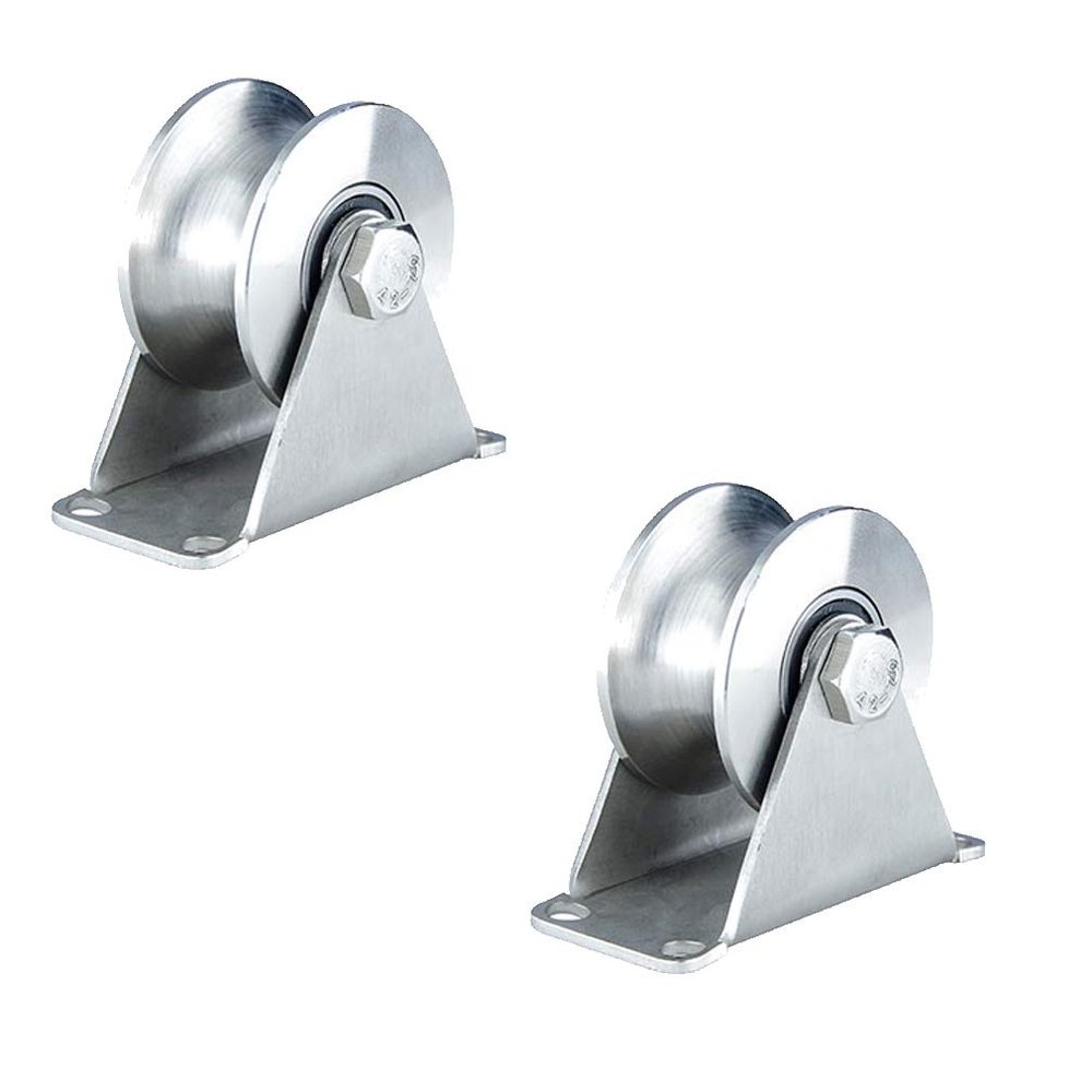 Heavy-Duty 304 Stainless Steel Rollers for Sliding Doors and Tracks, 2-Pack