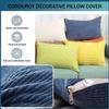 SWJ-swjssb Stretch Corduroy Pillow Covers, 2-Piece Set, Zippered, Coffee, 70 x 90 cm view 2