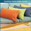 SWJ-swjssb Stretch Corduroy Pillow Covers, 2-Piece Set, Zippered, Coffee, 70 x 90 cm view 4