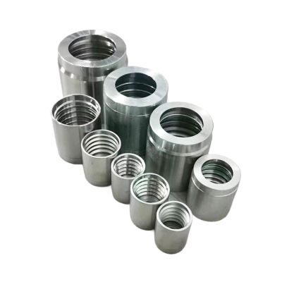 No-Skive Hydraulic Hose Crimp Ferrule Set, 6–32 mm, Carbon Steel, 2-Piece (25 × 4)