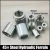 No-Skive Hydraulic Hose Crimp Ferrule Set, 6–32 mm, Carbon Steel, 2-Piece (25 × 4) view 3