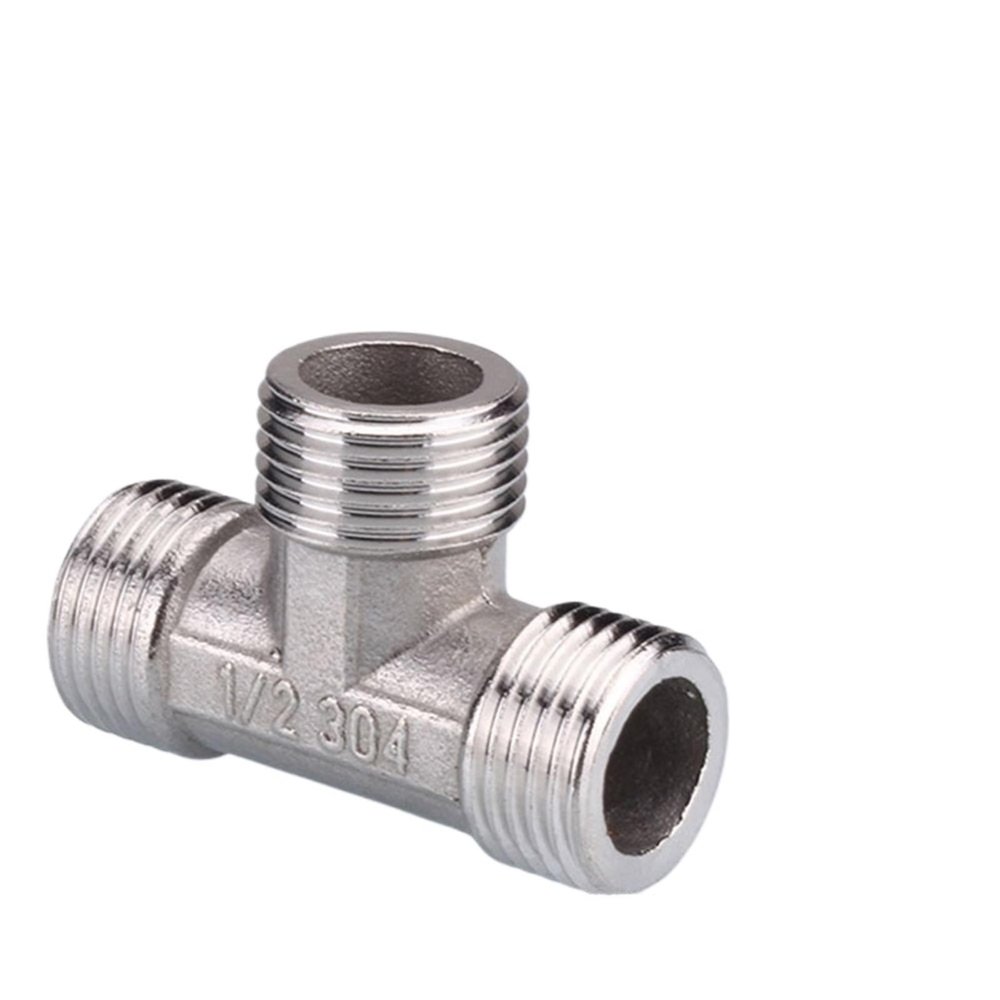 1/2" x 3/4" BSP Stainless Steel Reducing Tee Elbow Adapter