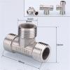 1/2" x 3/4" BSP Stainless Steel Reducing Tee Elbow Adapter view 2