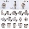 1/2" x 3/4" BSP Stainless Steel Reducing Tee Elbow Adapter view 3