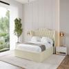 ALTDECOR Zoran Upholstered Bed with H3/H4 Mattress, 120x200, Beige view 1
