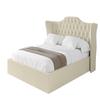 ALTDECOR Zoran Upholstered Bed with H3/H4 Mattress, 120x200, Beige view 2