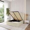 ALTDECOR Zoran Upholstered Bed with H3/H4 Mattress, 120x200, Beige view 3