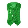 Gefomuofe Children's Carnival Sequin Vest, Shiny V-Neck Suit Vest with Buttons, Glitter Party Performance Disco Outfit view 1