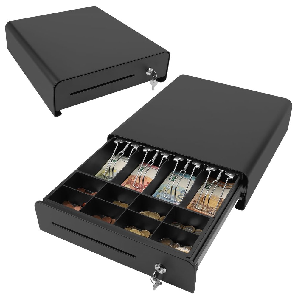 OLYMPIA Style SD 335 Full-Metal Cash Drawer | Under-Counter Cash Register