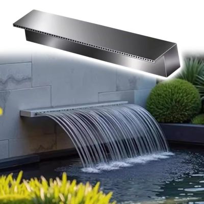 LZMZMQ Stainless Steel Pond Waterfall Spillway, 115 cm/45.3 in