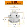 1pc XL22T Timing Pulley, 5–20 mm Bore, 5.08 mm Pitch, Aluminum, Trapezoidal Teeth, 10/15 mm Belt Width, 22 Teeth (19 × 6 × 2.8 mm) view 2
