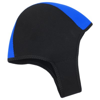 KIMISS Neoprene Hood for Men and Women, Thermal Swimming, Surfing and Diving Hood with UV Protection, Quick-Drying, Black and Blue