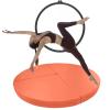 Thick Round Crash Mat for Pole Dance & Aerial Hoop, Foldable Foam Safety Mat, 150 x 5 cm, Orange view 1