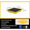 Heavy-Duty Spill Containment Pallet, Waterproof Plastic Drum Spill Tray, Forklift-Compatible, Leak Containment Basin (120 x 60 x 10 cm) view 3