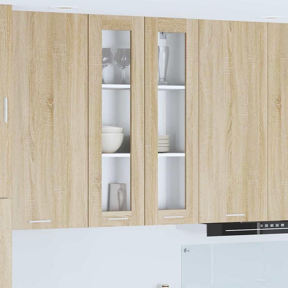 Refined Wall Cabinet Riga Sonoma Oak 60 x 31 x 100 cm Engineered Wood