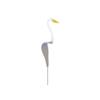 Plyisty Swirl Bird, Elegant Rotating Heron Garden Decoration, White PVC, 38.1 x 23.9 x 14.9 cm view 1
