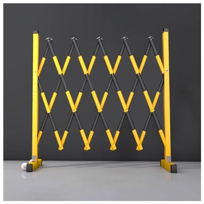 Expandable Metal Barricade with Wheels for Construction, Events, Garages, and Parking Areas