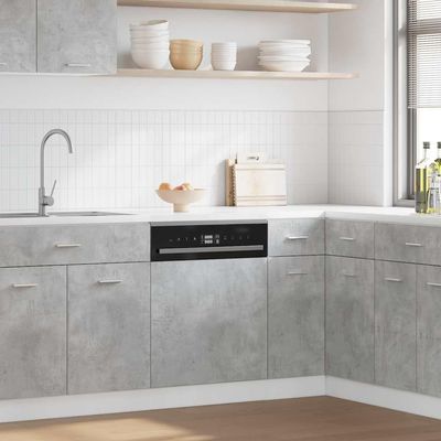 Refined Dishwasher Front Panel Lyon Concrete Gray 45 x 3 x 67 cm