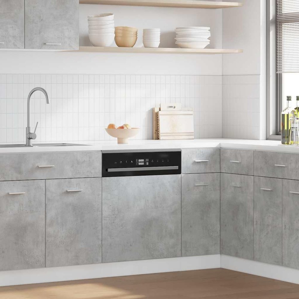 Refined Dishwasher Front Panel Lyon Concrete Gray 45 x 3 x 67 cm