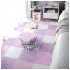 YDHSIKK Foam Play Mat, 100 Interlocking Carpet Tiles, Purple/Pink/White, 12 x 12 in view 1