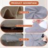 Self-Adhesive Linen Fabric Repair Patch, 40 x 200 cm, Light Gray view 3