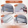 Self-Adhesive Linen Fabric Repair Patch, 40 x 200 cm, Light Gray view 4