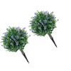 Fabater Artificial Blue Camellia Eucalyptus Topiary Ball Trees, Lifelike Garden, Patio & Office Decor, 45 cm Tall, 2-Pack view 3