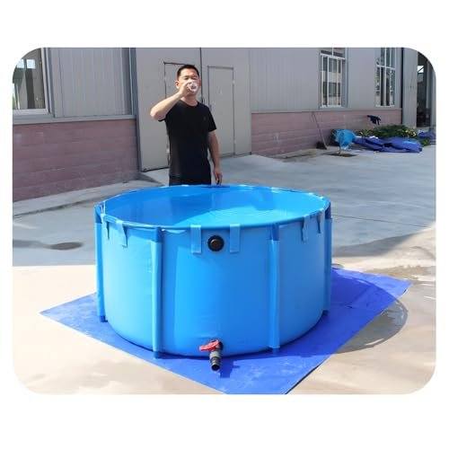 Portable PVC Fish Pond, Foldable, Waterproof, with Sturdy Steel Frame
