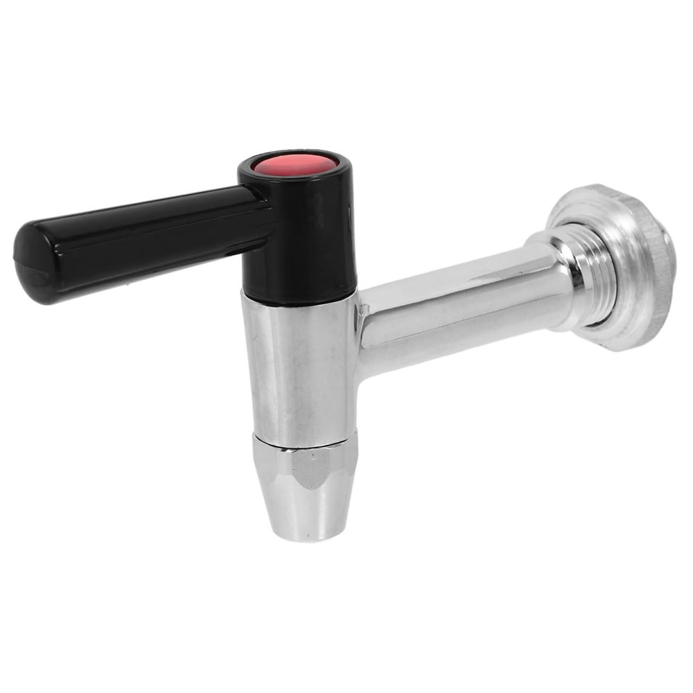 Replacement Tap for Beverage Dispenser, 1/2 Inch, Stainless Steel/ABS, Black