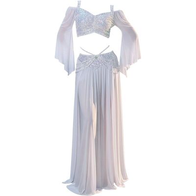 Brxmpn Belly Dance Dress, Sexy Belly Dancer Costume, Summer, Beach, Halloween and Dance Club Outfit