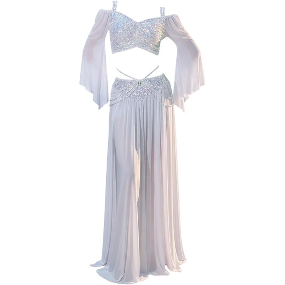 Brxmpn Belly Dance Dress, Sexy Belly Dancer Costume, Summer, Beach, Halloween and Dance Club Outfit