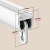 Aluminum Curtain Track, Single-Track, 3 m, Wall/Ceiling Mount, Gray view 4